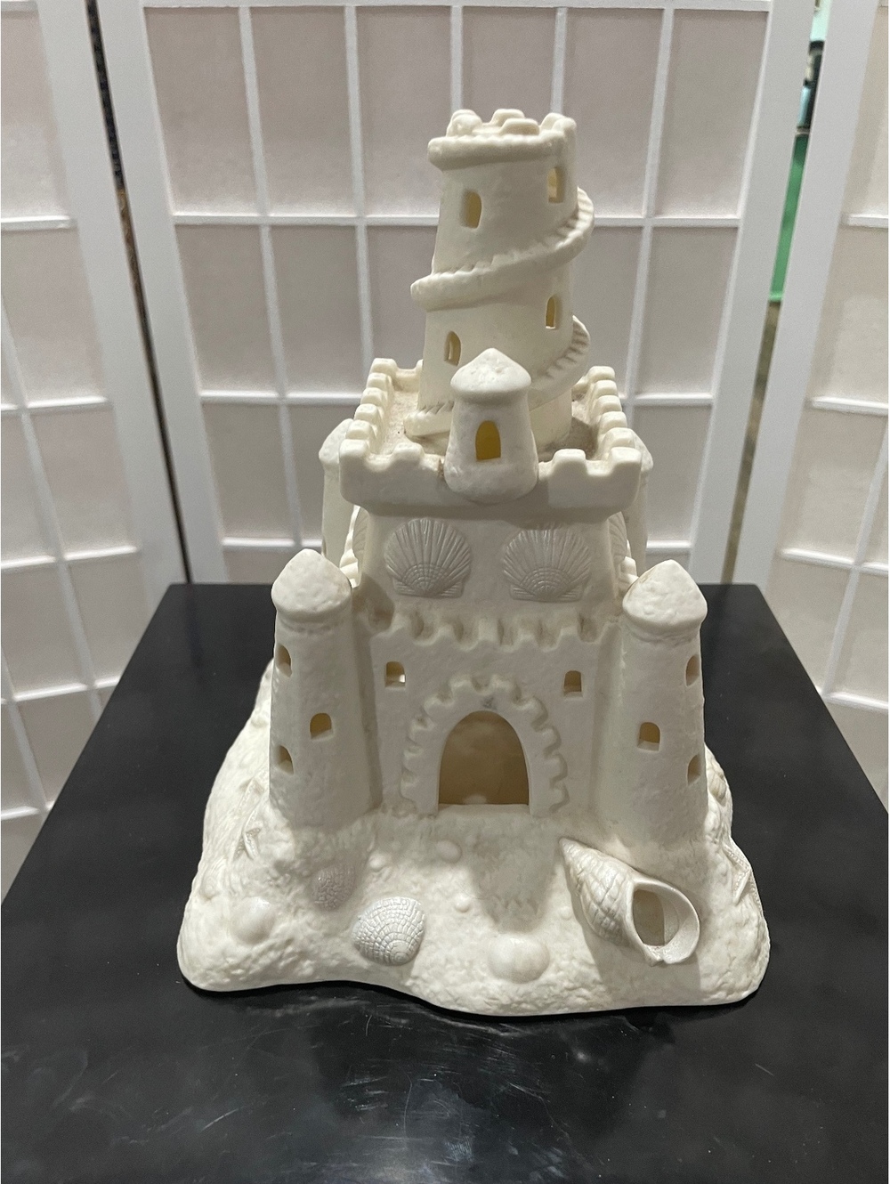 Vintage PartyLite Beach Sand Castle Shell Tea Light Holder